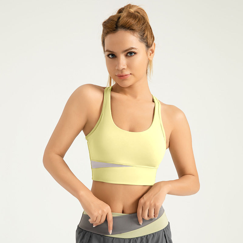 Lila Zen Women's Color Block Yoga Sports Bra