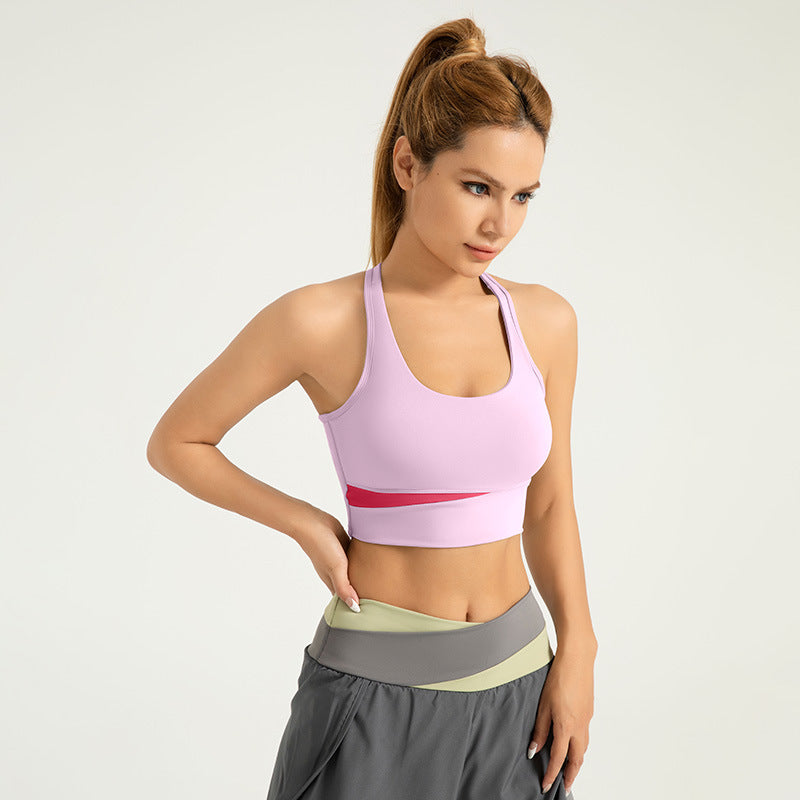 Lila Zen Women's Color Block Yoga Sports Bra