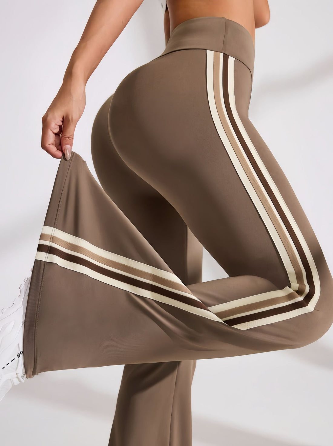 Lila Zen Side Striped High-Waisted Elastic Shaping Slimming Yoga Pants