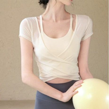 Lila Zen Mesh Sheer Sports Bra Set for Outerwear and Slimming Effect