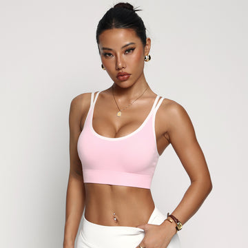 Lila Zen Padded Double Straps Crossback Yoga Dress