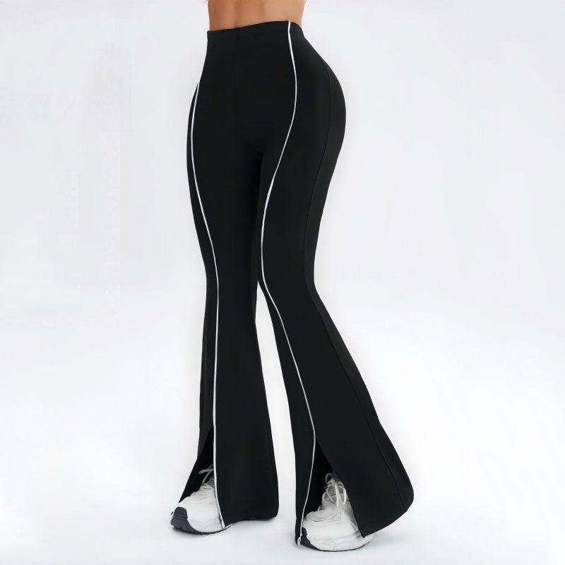 Lila Zen Women's High-Elastic Yoga Flare Slit Casual Sports Yoga Pants