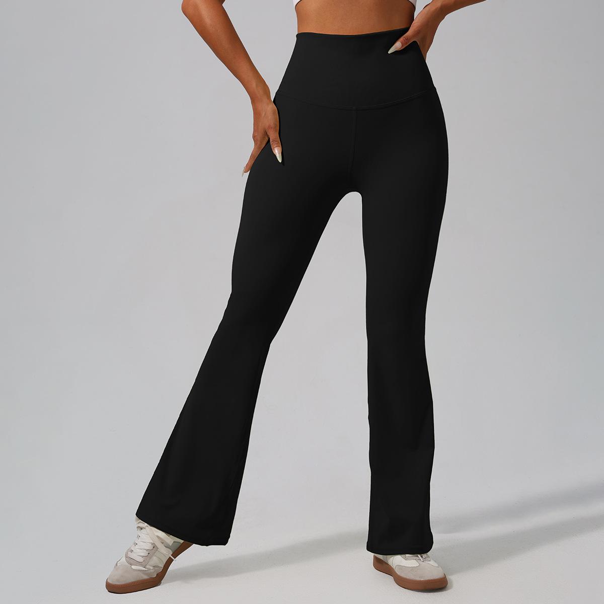 Lila Zen Nude-feel Cross-back Waist Lifting Casual Yoga Flare Pants