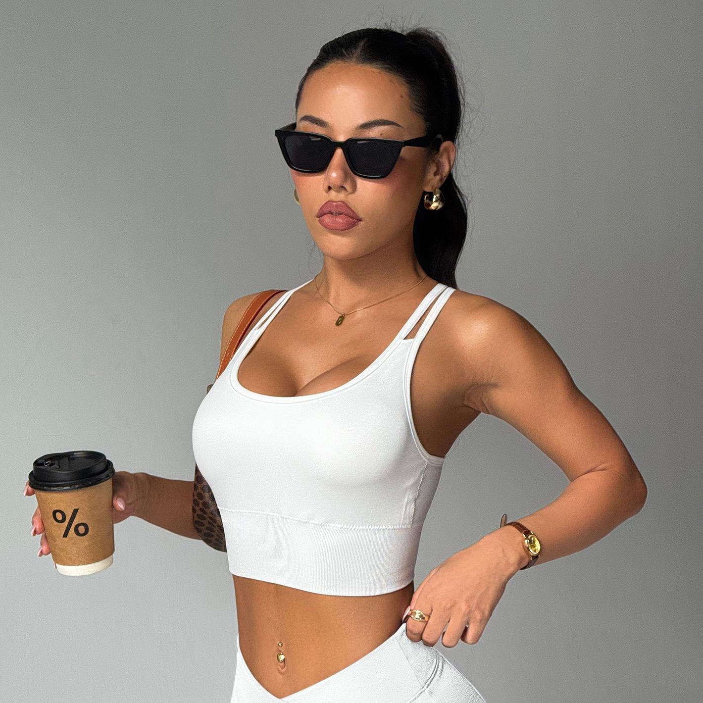 Lila Zen Cross-Strap High-Intensity Sports Yoga Bra