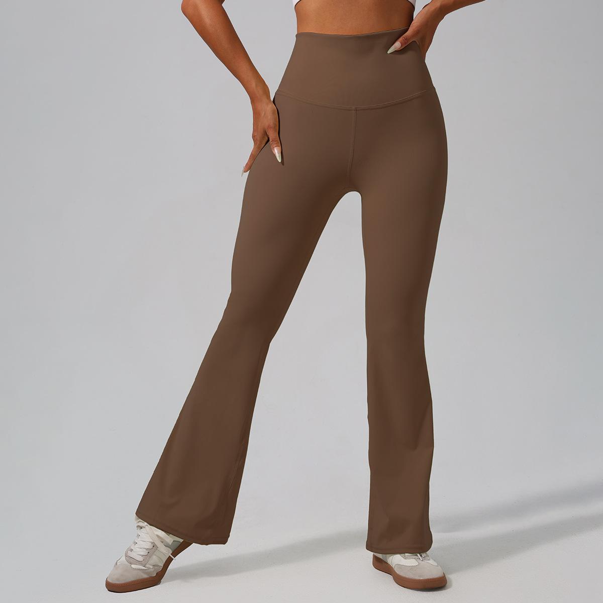 Lila Zen Nude-feel Cross-back Waist Lifting Casual Yoga Flare Pants