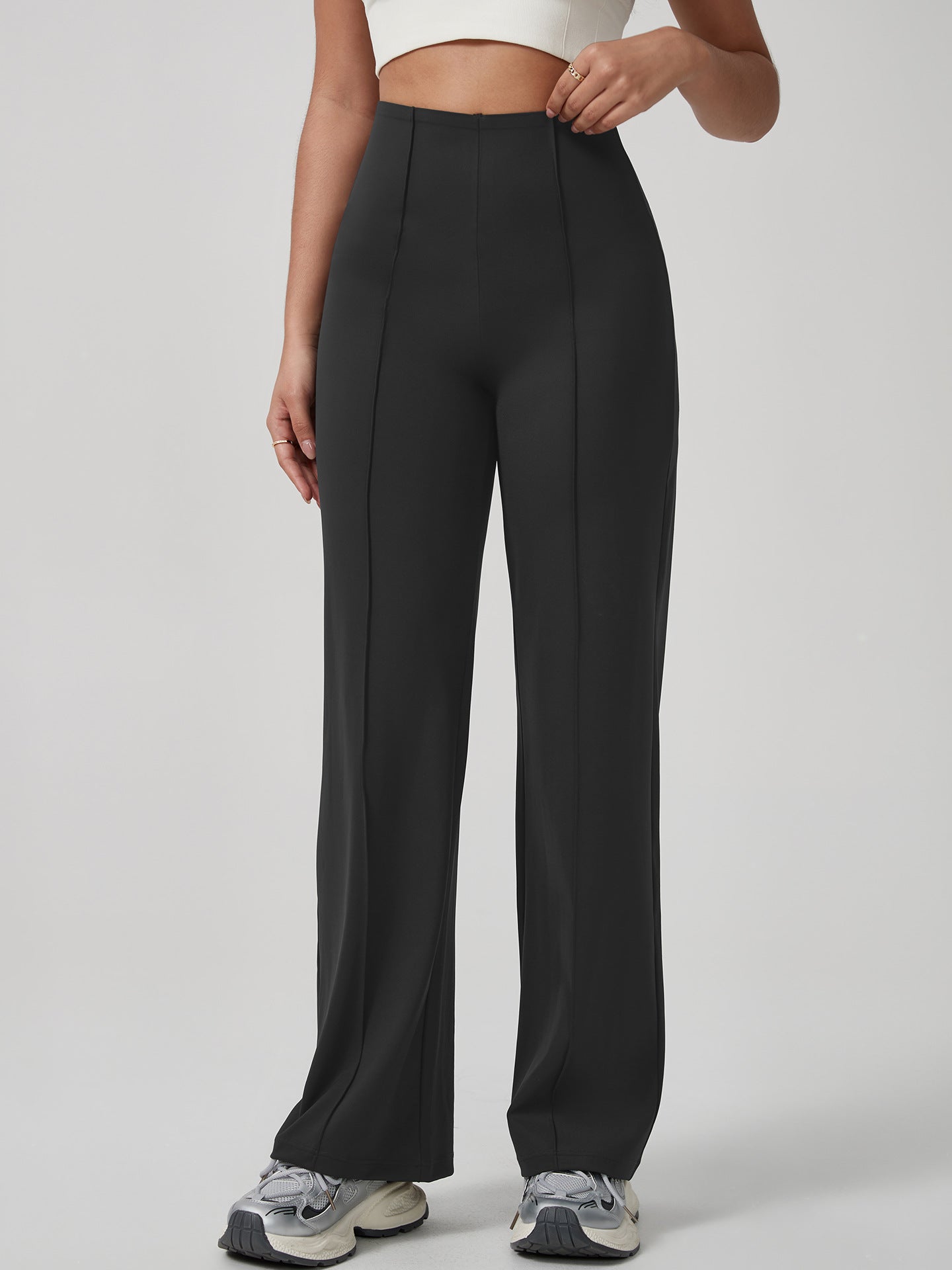 Lila Zen Flowy Casual Wide-Leg Yoga Pants - Hip-Lifting and Slimming
