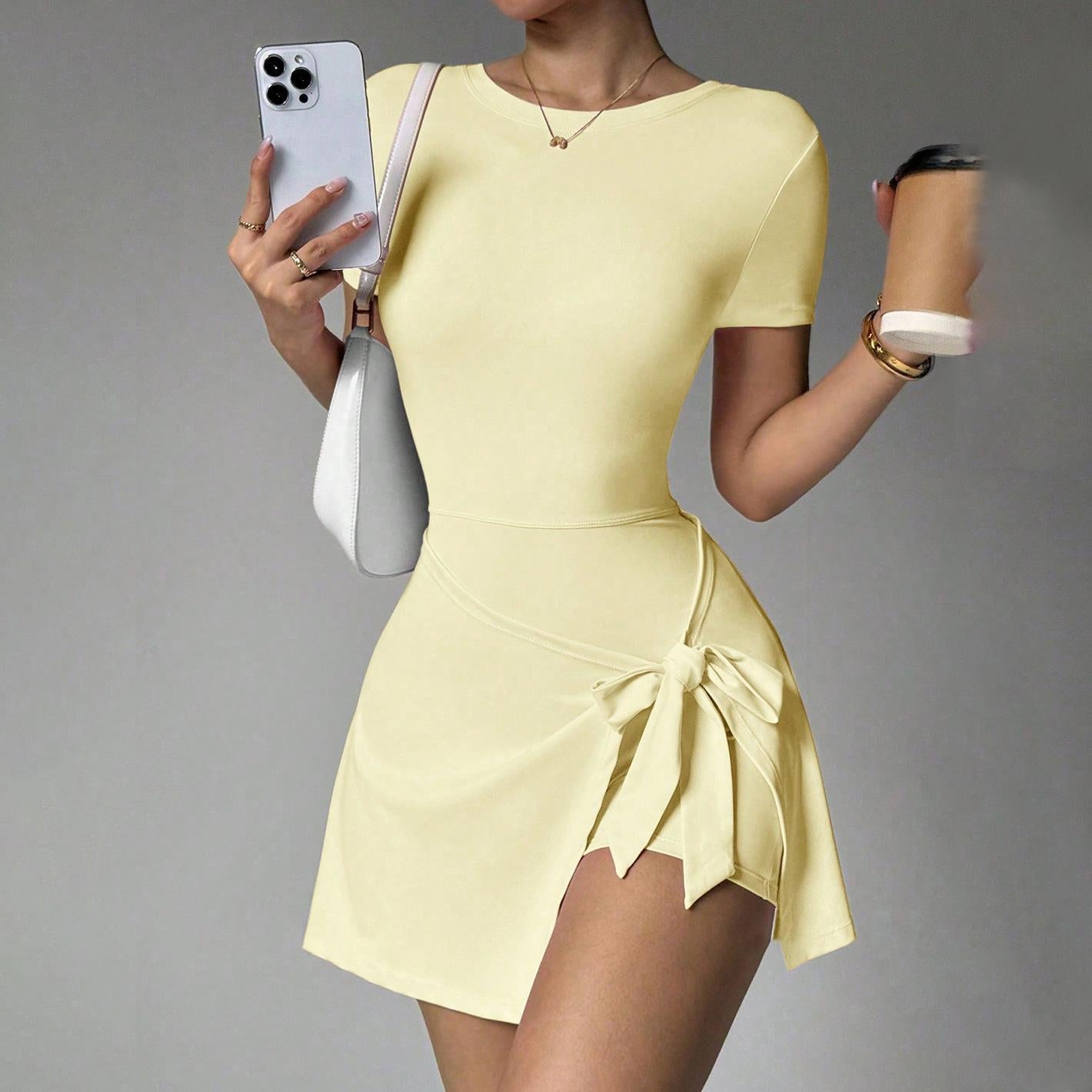 Lila Zen Faux two-piece tennis skirt