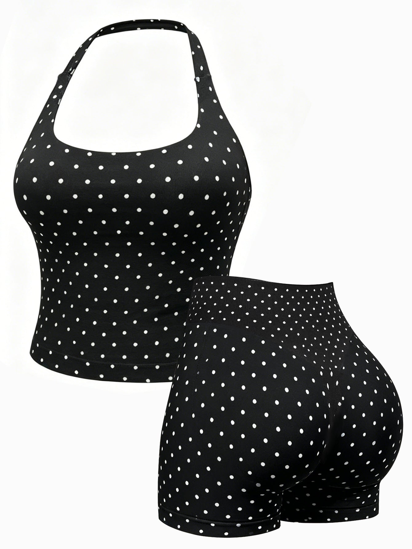 Lila Zen Halter Sculpt Short Yoga Romper