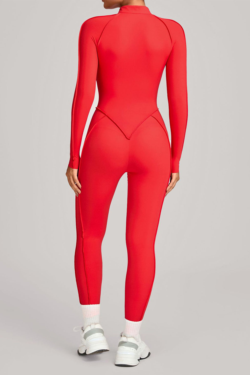 Lila Zen Half-Zip Contour Sculpt Long Sleeve Jumpsuit