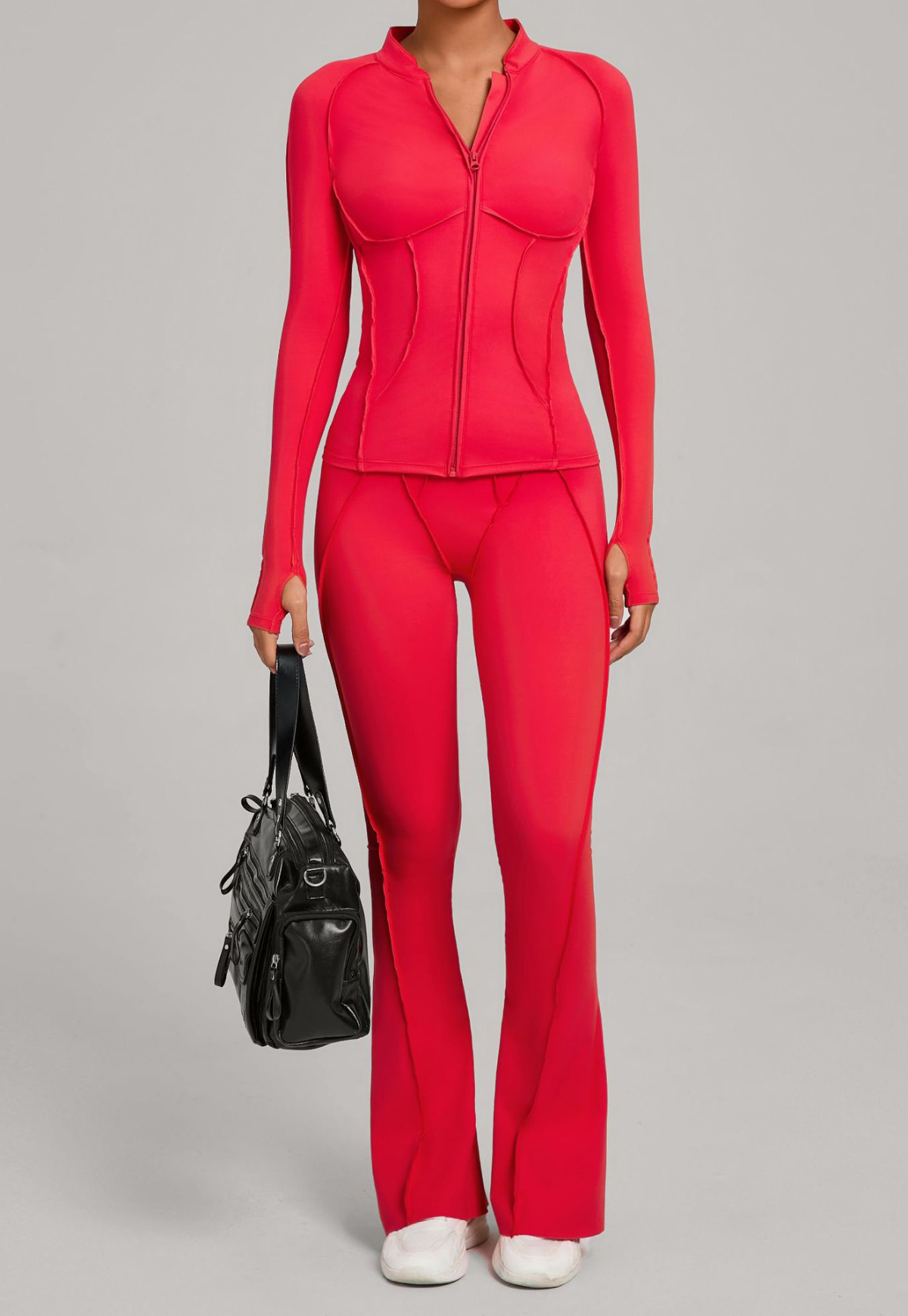 Sculpt Seam Zip Jacket & Flare Leggings Set