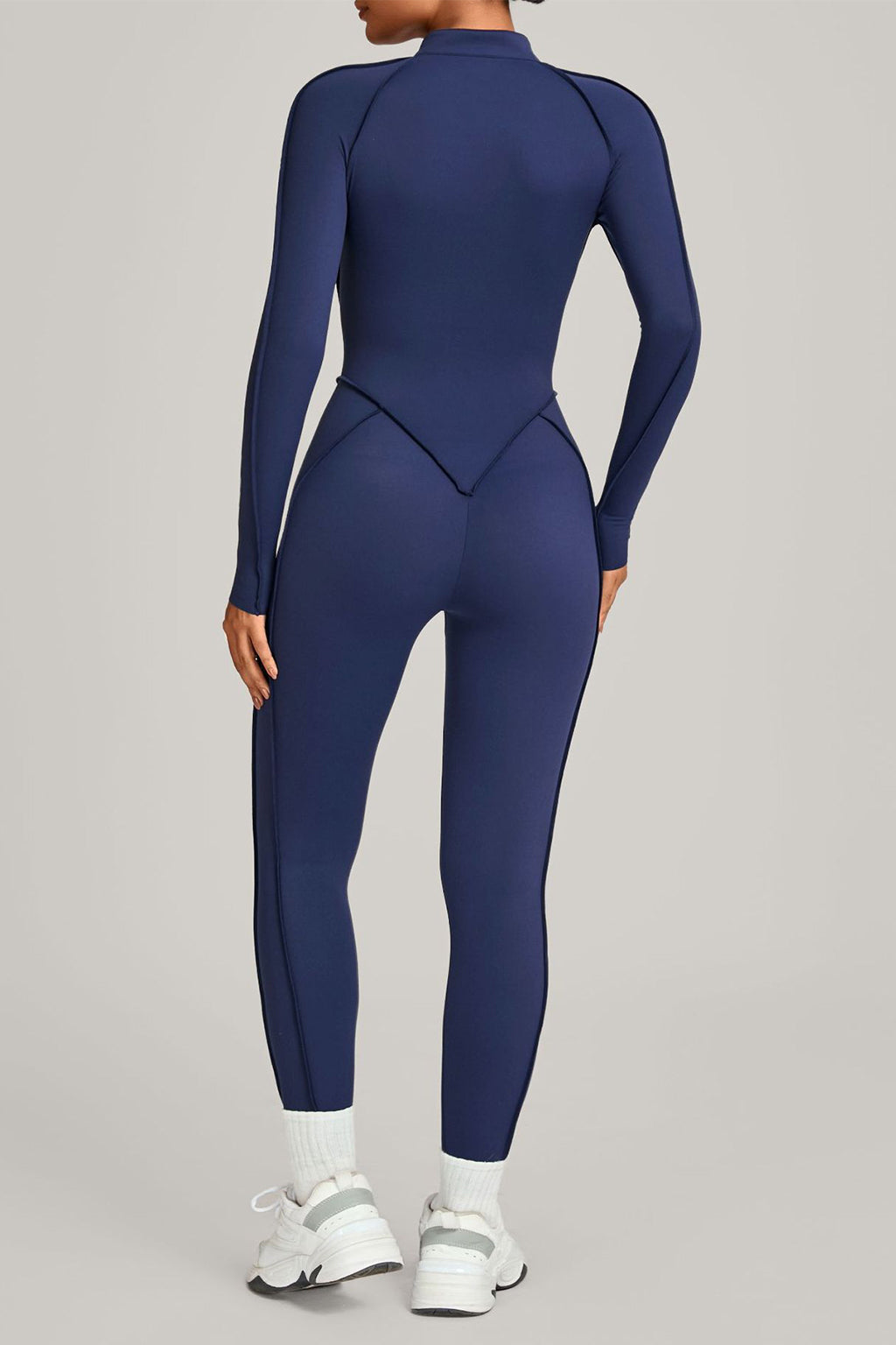 Lila Zen Half-Zip Contour Sculpt Long Sleeve Jumpsuit
