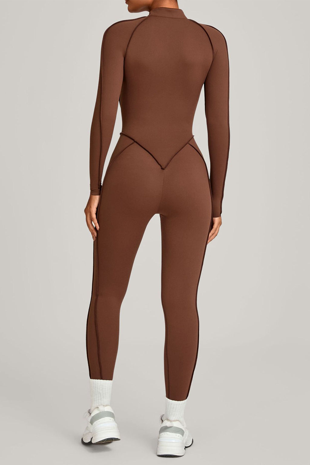 Lila Zen Half-Zip Contour Sculpt Long Sleeve Jumpsuit