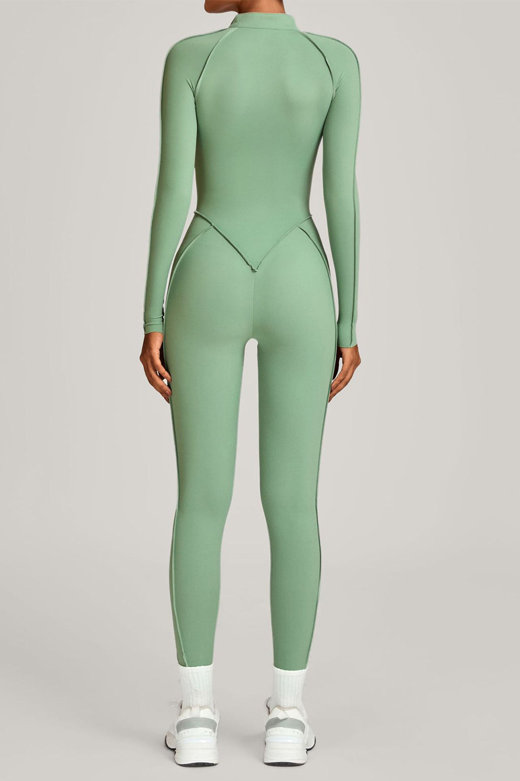 Lila Zen Half-Zip Contour Sculpt Long Sleeve Jumpsuit