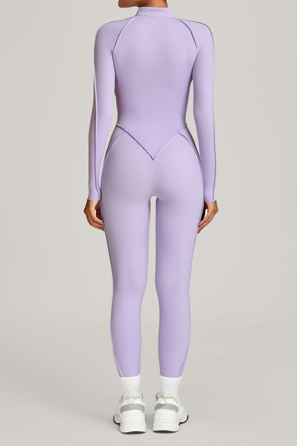 Lila Zen Half-Zip Contour Sculpt Long Sleeve Jumpsuit
