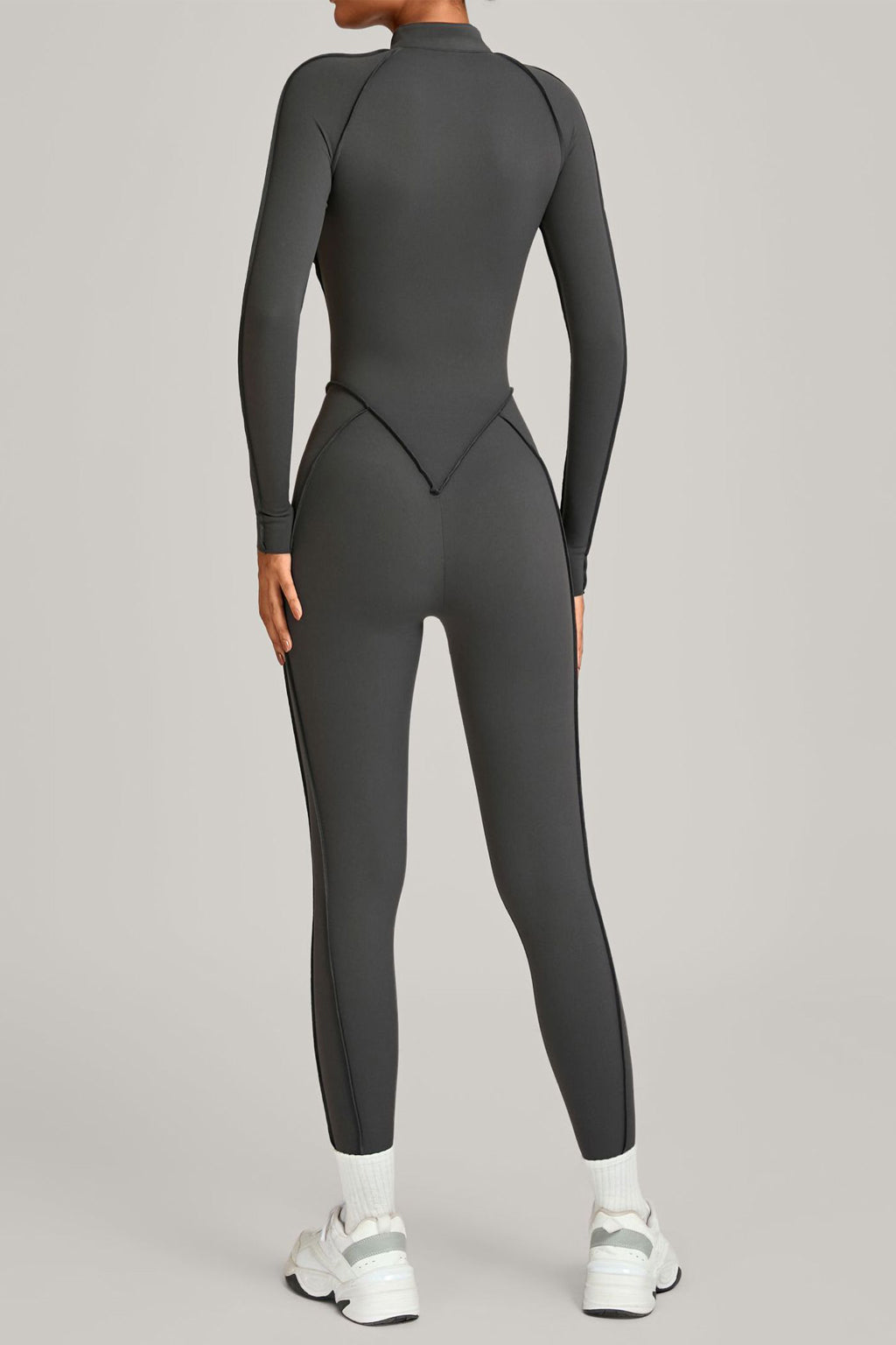 Lila Zen Half-Zip Contour Sculpt Long Sleeve Jumpsuit