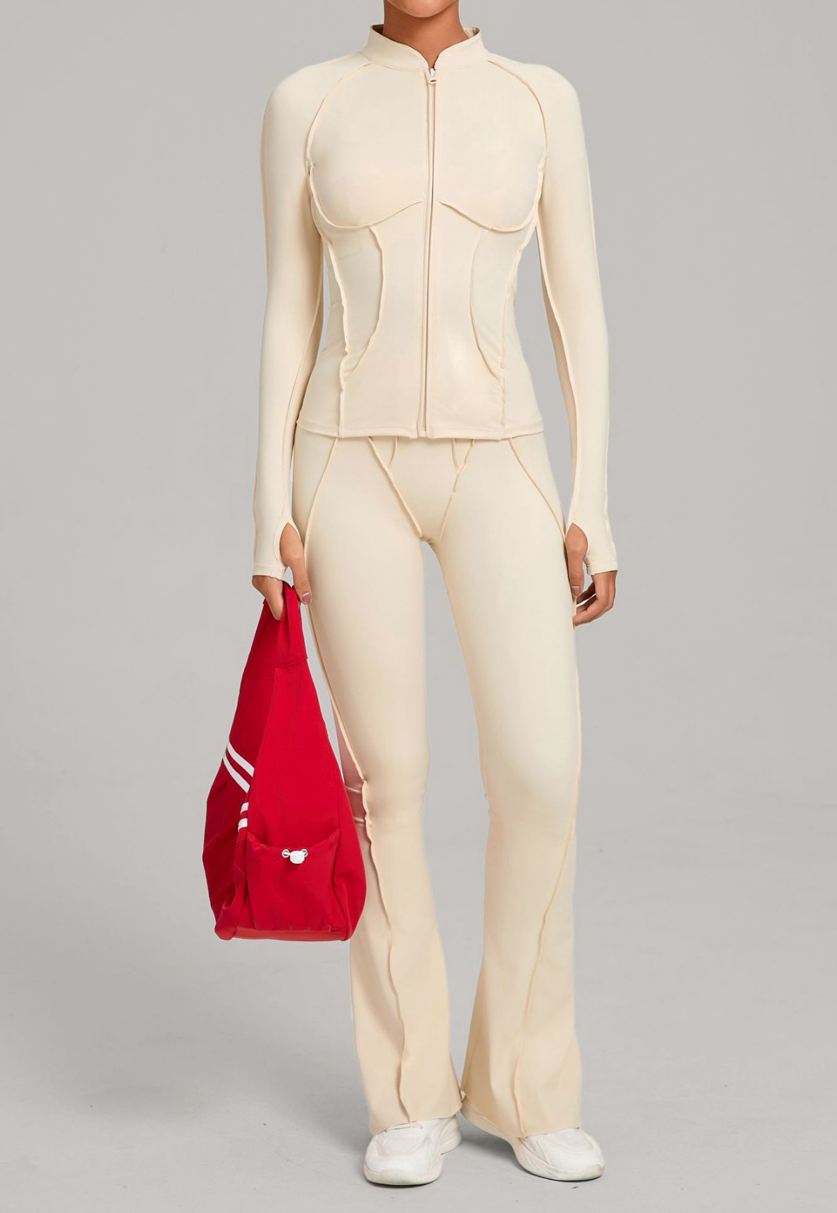 Sculpt Seam Zip Jacket & Flare Leggings Set