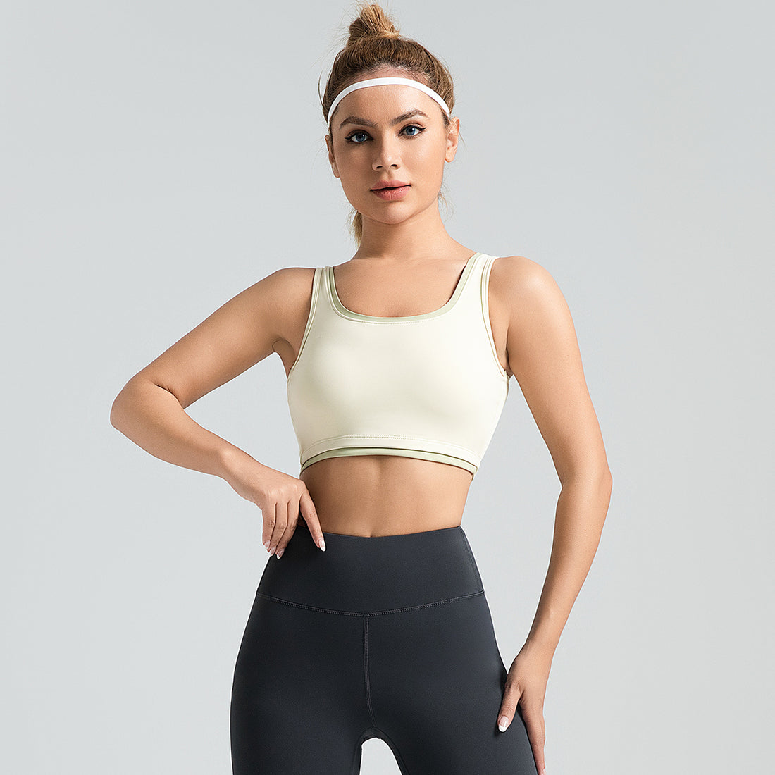 U U-Back Color Trim Sports Bra